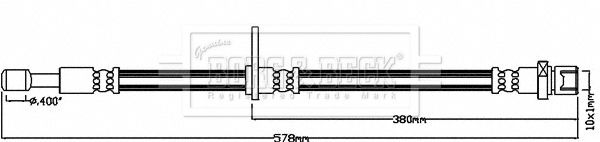 BORG & BECK stabdžių žarnelė BBH8202